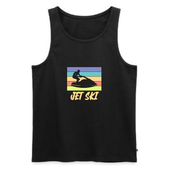 jet ski - Men's Premium Organic Tank Top - black - Front - Michal (187cm)