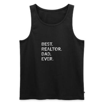 Best Real Realtor Dad Ever - Men's Premium Organic Tank Top - black - Front - Michal (187cm)