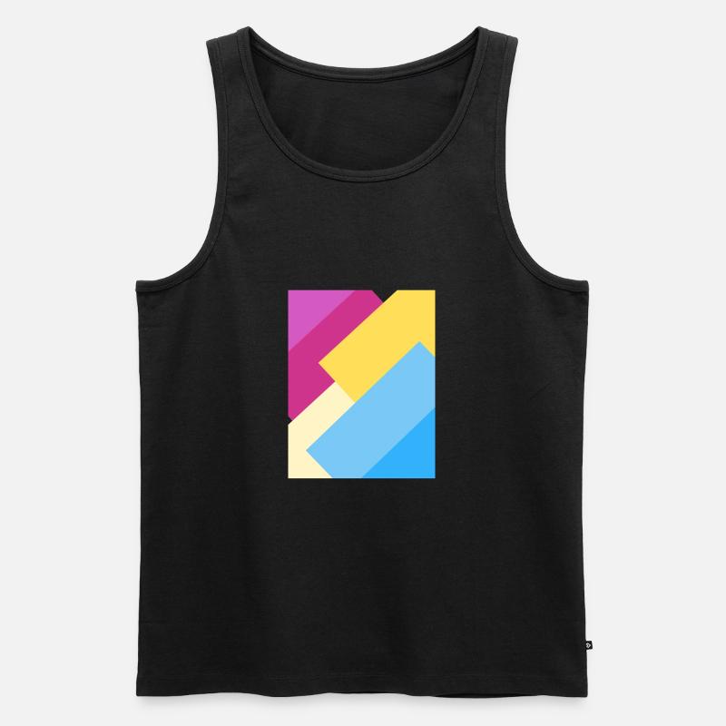 Pan Geometrics - Männer Premium Bio Tank Top - Schwarz