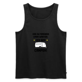 das altersheim kann warten - Männer Premium Bio Tank Top - Schwarz - Vorne - Michal (187cm)