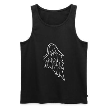 Engelsflügel Links - Männer Premium Bio Tank Top - Schwarz - Vorne - AI Model Male 178 light (178cm)