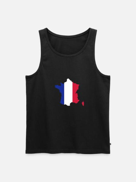 Frankreich - Männer Premium Bio Tank Top - Schwarz