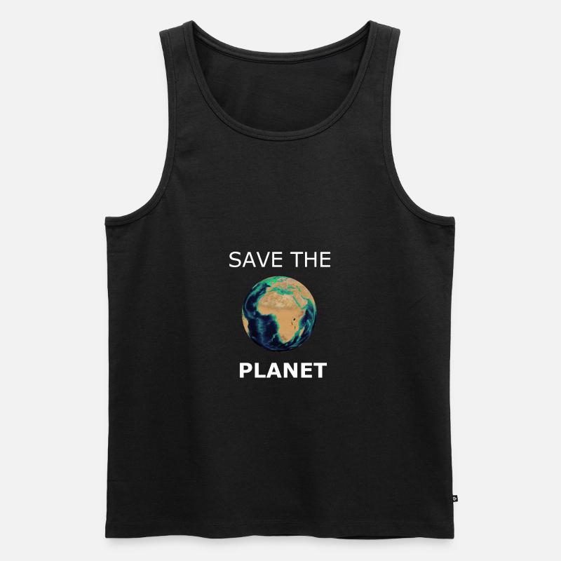 save the Planet - Männer Premium Bio Tank Top - Schwarz