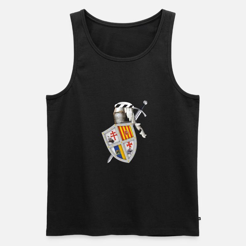 Schild Helm Schwert - Männer Premium Bio Tank Top - Schwarz