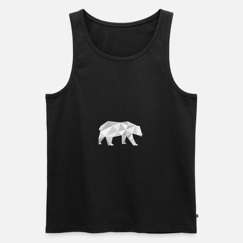 Eisbär - Männer Premium Bio Tank Top - Schwarz