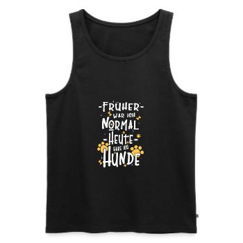 Hundeshirt Geschenk Hunde Hundemensch - Männer Premium Bio Tank Top - Schwarz - Vorne - AI Model Male 178 light (178cm)