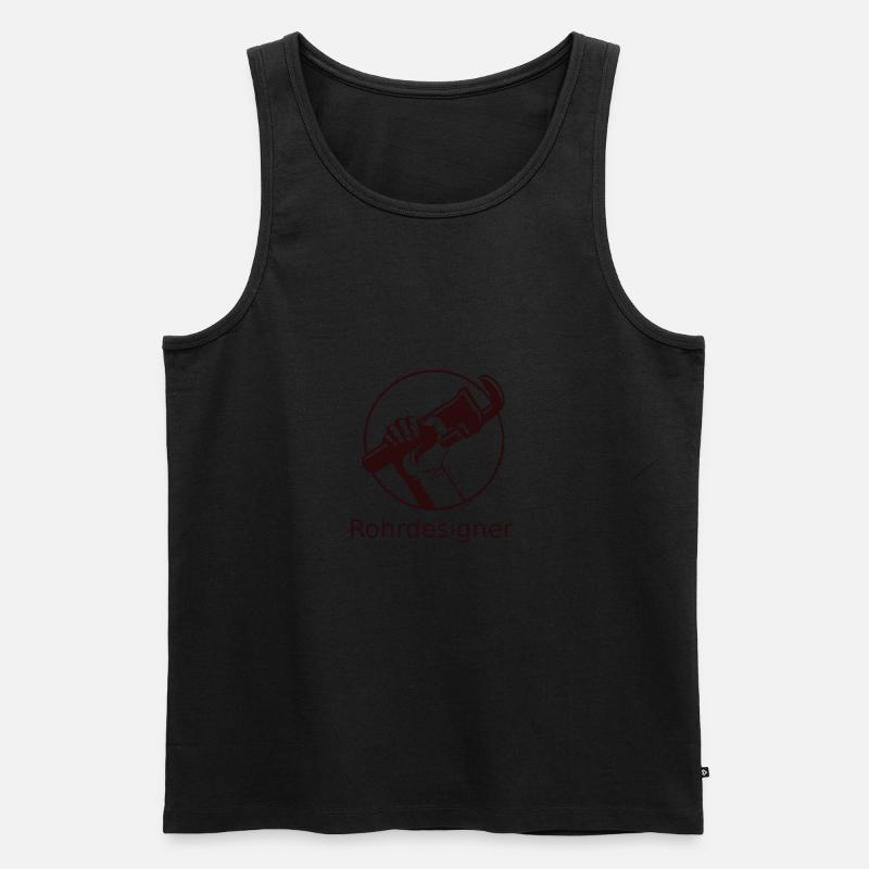 Rohrdesigner - Männer Premium Bio Tank Top - Schwarz