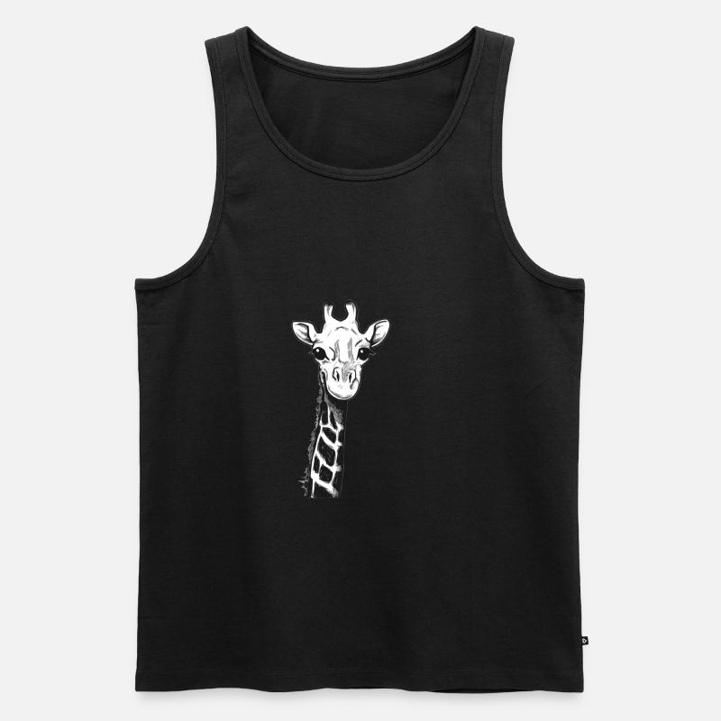 Giraffe - Männer Premium Bio Tank Top - Schwarz