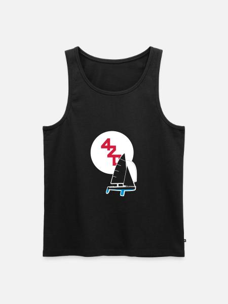 Segelboot 420er - Männer Premium Bio Tank Top - Schwarz