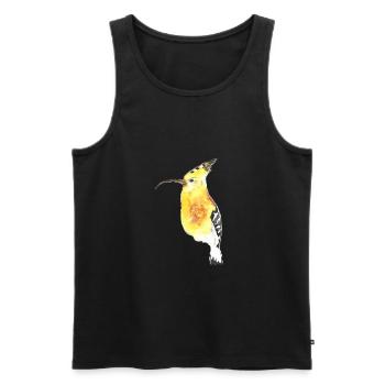 Wiedehopf Ornithologist - Men's Premium Organic Tank Top - black - Front - AI Model Male 178 light (178cm)