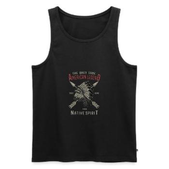 Indianer, Native American, Native Spirit, Legend - Men's Premium Organic Tank Top - black - Front - AI Model Male 178 light (178cm)