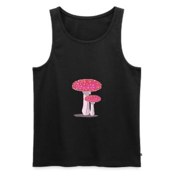 Red white testippings - Men's Premium Organic Tank Top - black - Front - AI Model Male 178 light (178cm)