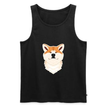 Akita Inu Lover I Dog Lover I Akita Inu - Men's Premium Organic Tank Top - black - Front - Michal (187cm)