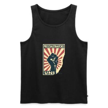 Procrastinators uni... meh - Men's Premium Organic Tank Top - black - Front - AI Model Male 178 light (178cm)