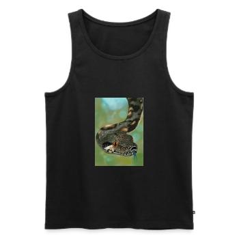 realistic boa constrictor - Men's Premium Organic Tank Top - black - Front - AI Model Male 178 light (178cm)