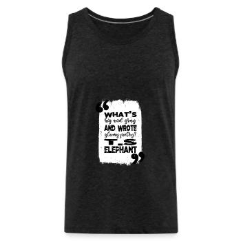 books lover sayings green bookish stuff - Men's Premium Organic Tank Top - charcoal grey - Front - Alexander (188cm)