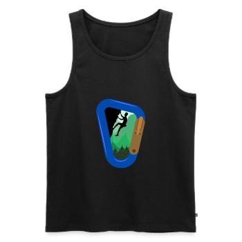 Mountain Climbing Rock Climbing - Men's Premium Organic Tank Top - black - Front - Michal (187cm)