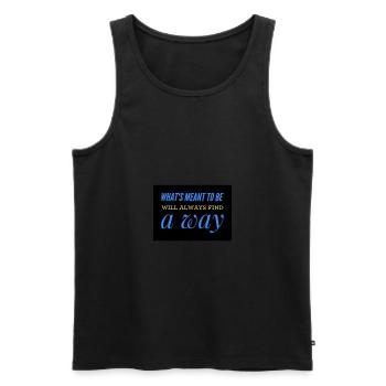 Was passieren soll, immer einen Weg finden - Männer Premium Bio Tank Top - Schwarz - Vorne - AI Model Male 178 light (178cm)