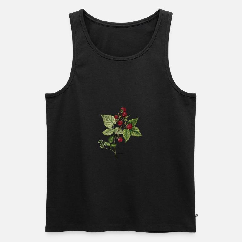 Himbeere - Männer Premium Bio Tank Top - Schwarz