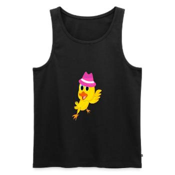 Freches Küken - Männer Premium Bio Tank Top - Schwarz - Vorne - AI Model Male 178 light (178cm)