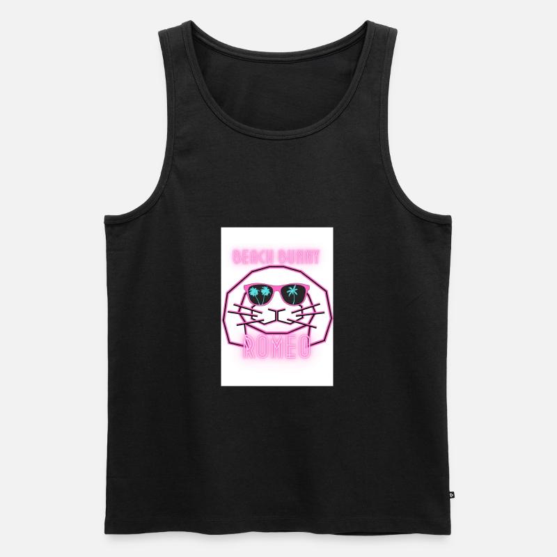 Beach Romeo XL Logo - Männer Premium Bio Tank Top - Schwarz