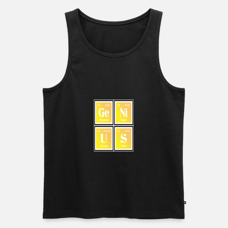 Genius | Periodensystem der Elemente - Männer Premium Bio Tank Top - Schwarz