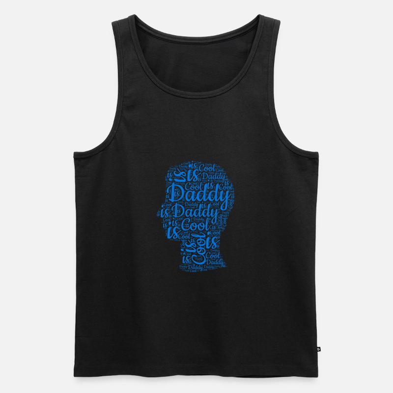 Papas Coolness - Männer Premium Bio Tank Top - Schwarz