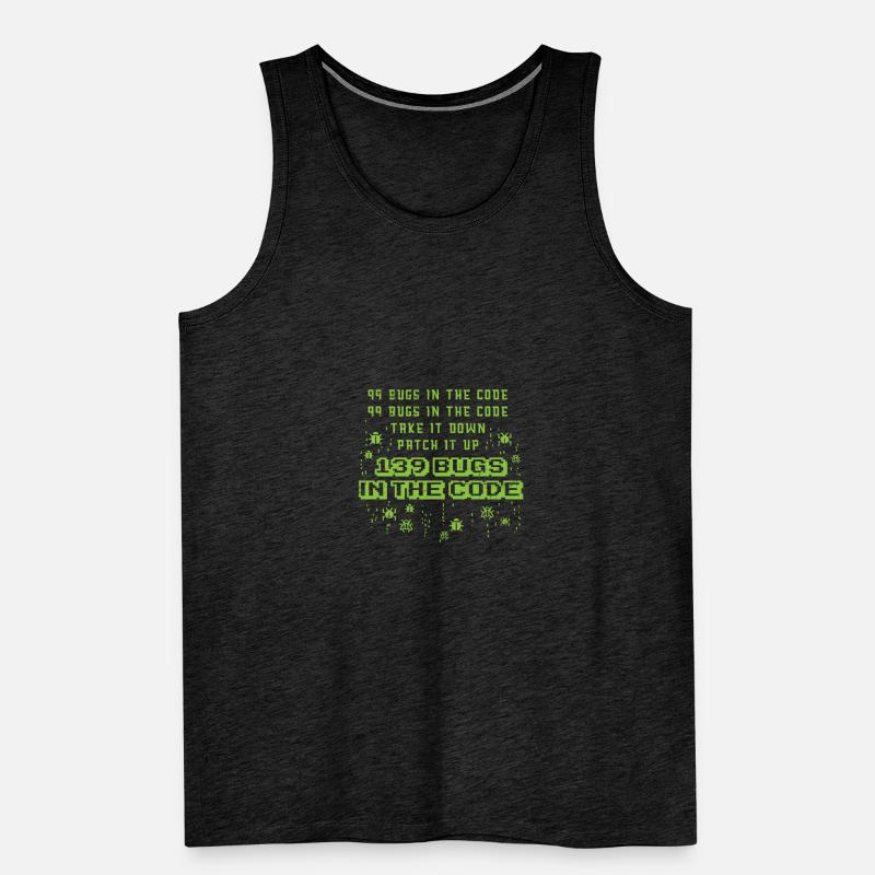 99 Bugs im Code Programmer Source Coding Desig Männer Premium Bio Tank Top