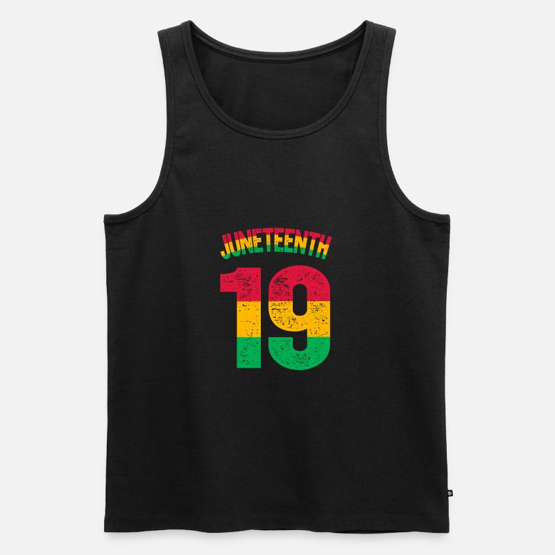 Juneteenth - Männer Premium Bio Tank Top - Schwarz