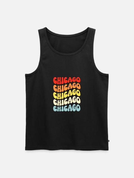Chicago 70s Hippie - Men's Premium Organic Tank Top - black
