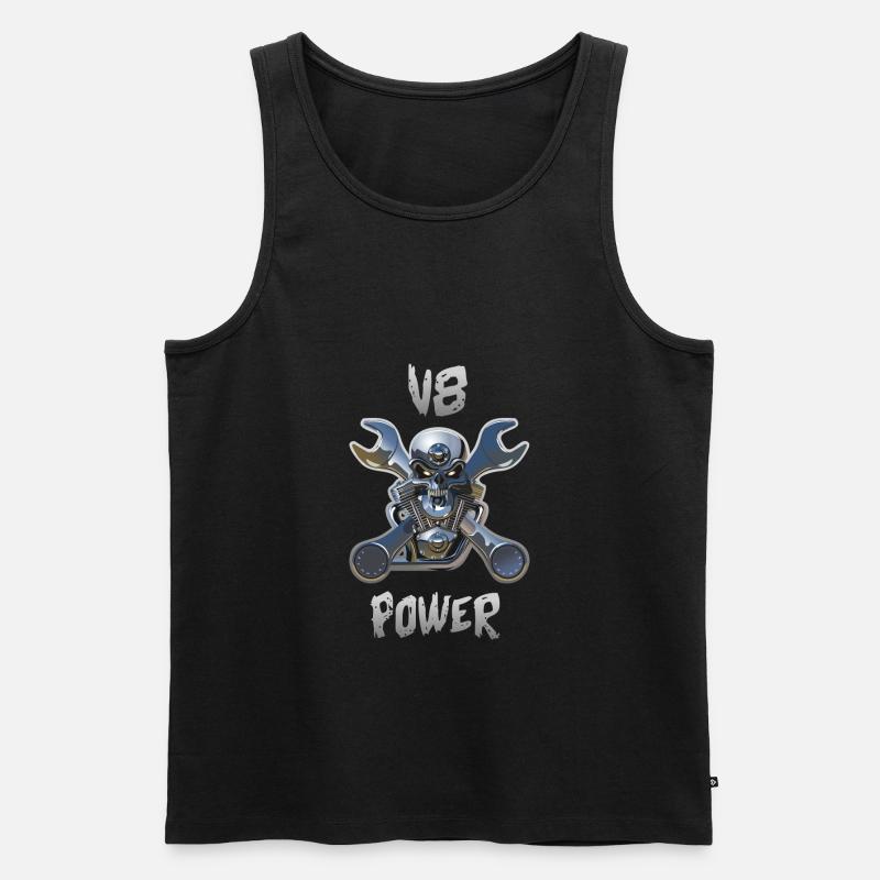 Motor V8 Power - Männer Premium Bio Tank Top - Schwarz