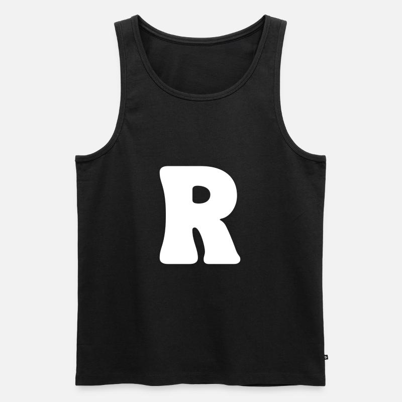 R - Männer Premium Bio Tank Top - Schwarz