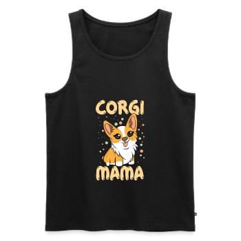 Corgi Mama Funny Corgi Dog Owner - Männer Premium Bio Tank Top - Schwarz - Vorne - Michal (187cm)