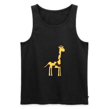 giraffe zoo circus zirkus safari1 - Männer Premium Bio Tank Top - Schwarz - Vorne - AI Model Male 178 light (178cm)