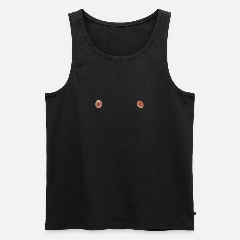 nipple - Männer Premium Bio Tank Top - Schwarz
