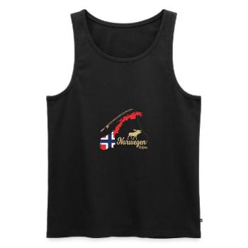 Norway Lofoten fishing Scandinavia motifs - Men's Premium Organic Tank Top - black - Front - AI Model Male 178 light (178cm)