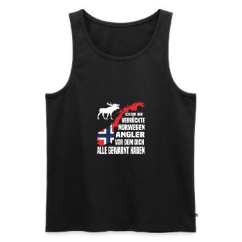 Ich bin der Angler vor dem dich alle gewarnt haben - Männer Premium Bio Tank Top - Schwarz - Vorne - Michal (187cm)