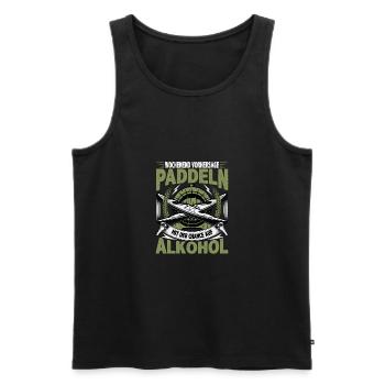 Kanu Kajak Wochenendvorhersage Paddeln und Alkohol - Männer Premium Bio Tank Top - Schwarz - Vorne - AI Model Male 178 light (178cm)