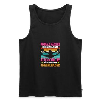 Normale Mädchen machen Hausaufgaben coole sind - Männer Premium Bio Tank Top - Schwarz - Vorne - Michal (187cm)