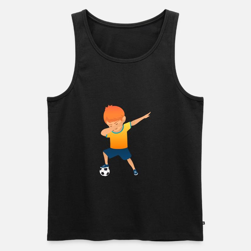 Soccer Boy Dab Dance - Männer Premium Bio Tank Top - Schwarz