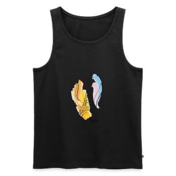 Dessin de tour Eiffel - Débardeur bio Premium Homme - noir - Devant - AI Model Male 178 light (178cm)