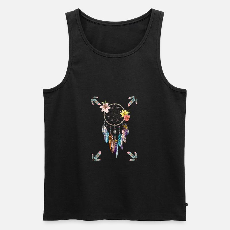 Traumfänger, Style - Männer Premium Bio Tank Top - Schwarz