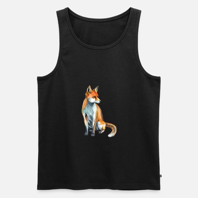 Fuchs - Männer Premium Bio Tank Top - Schwarz