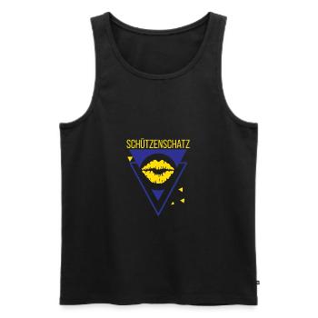protect treasure - Men's Premium Organic Tank Top - black - Front - AI Model Male 178 light (178cm)
