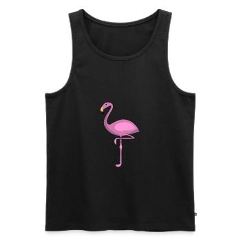 flamant - Débardeur bio Premium Homme - noir - Devant - Michal (187cm)