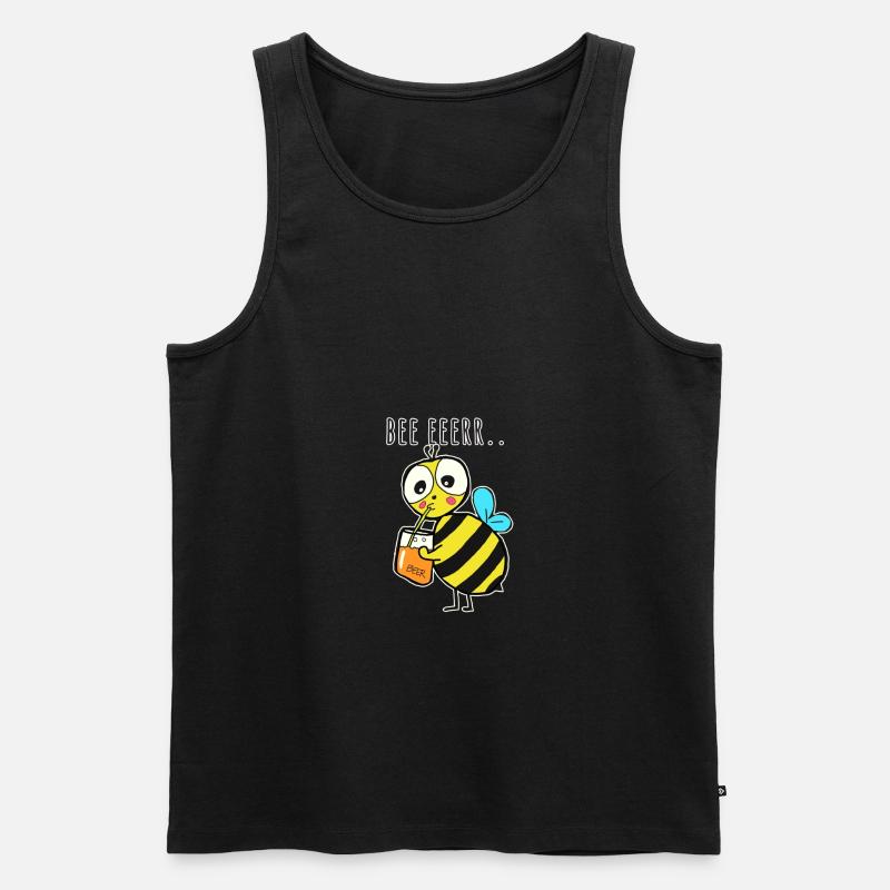Bier Biene - Männer Premium Bio Tank Top - Schwarz