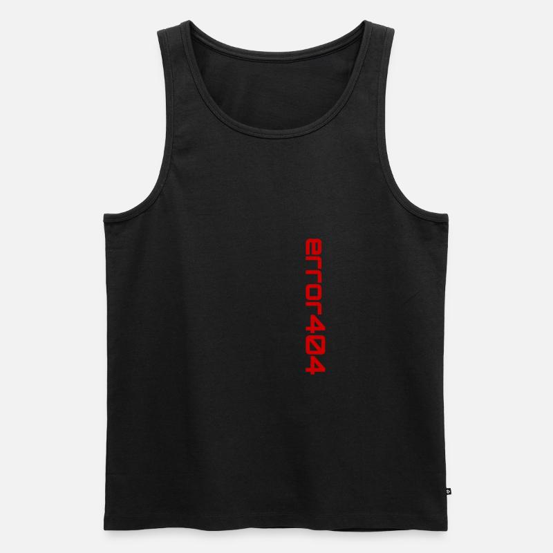error404 red - Männer Premium Bio Tank Top - Schwarz