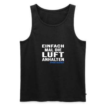 apnoetaucher apnoe tauchen oxygen - Männer Premium Bio Tank Top - Schwarz - Vorne - Michal (187cm)