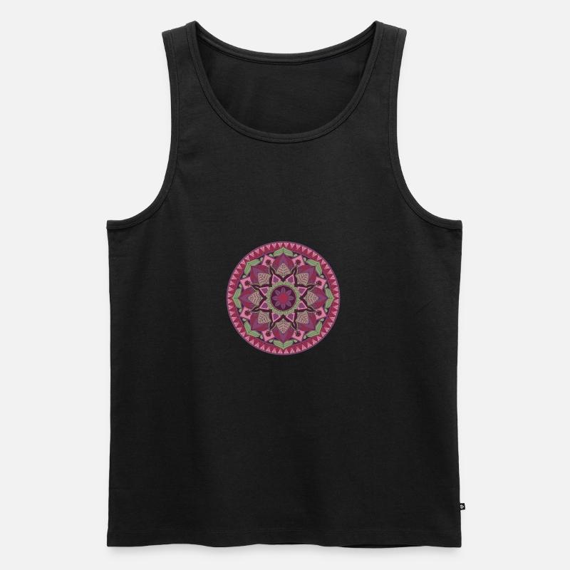 Mandala - Männer Premium Bio Tank Top - Schwarz