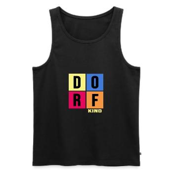 dorfkind landwirt bauer dorfleben - Männer Premium Bio Tank Top - Schwarz - Vorne - AI Model Male 178 light (178cm)